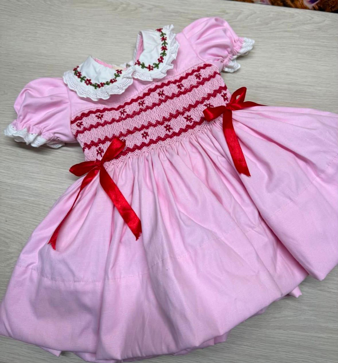 Pink smock dress