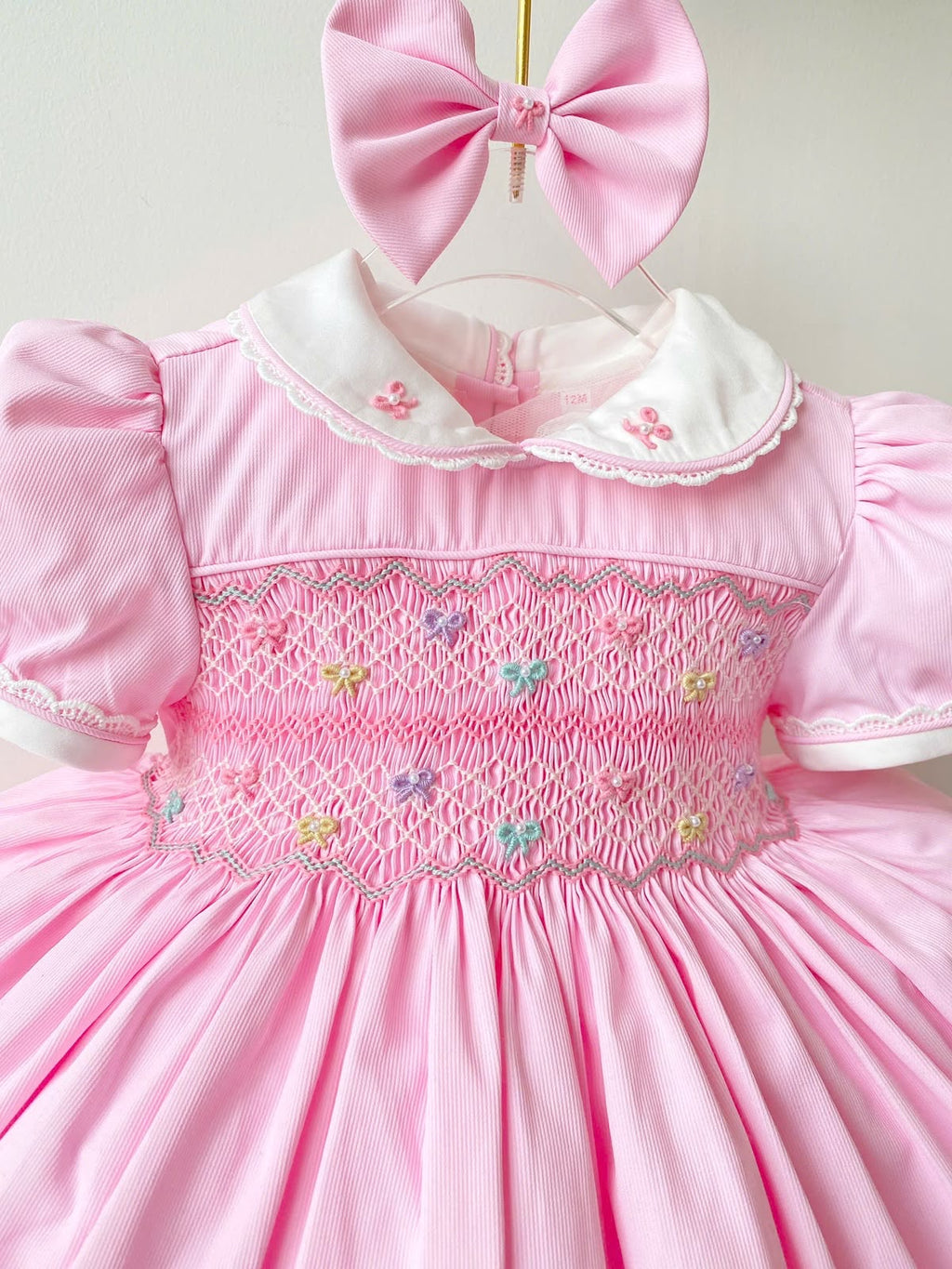 Pink smock dress