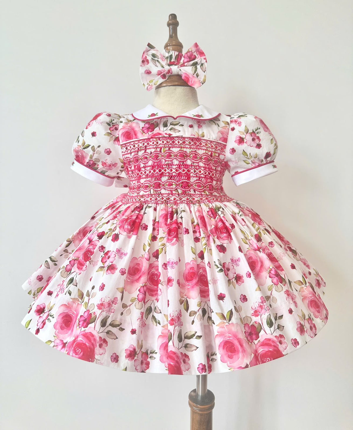 Pink floral dress