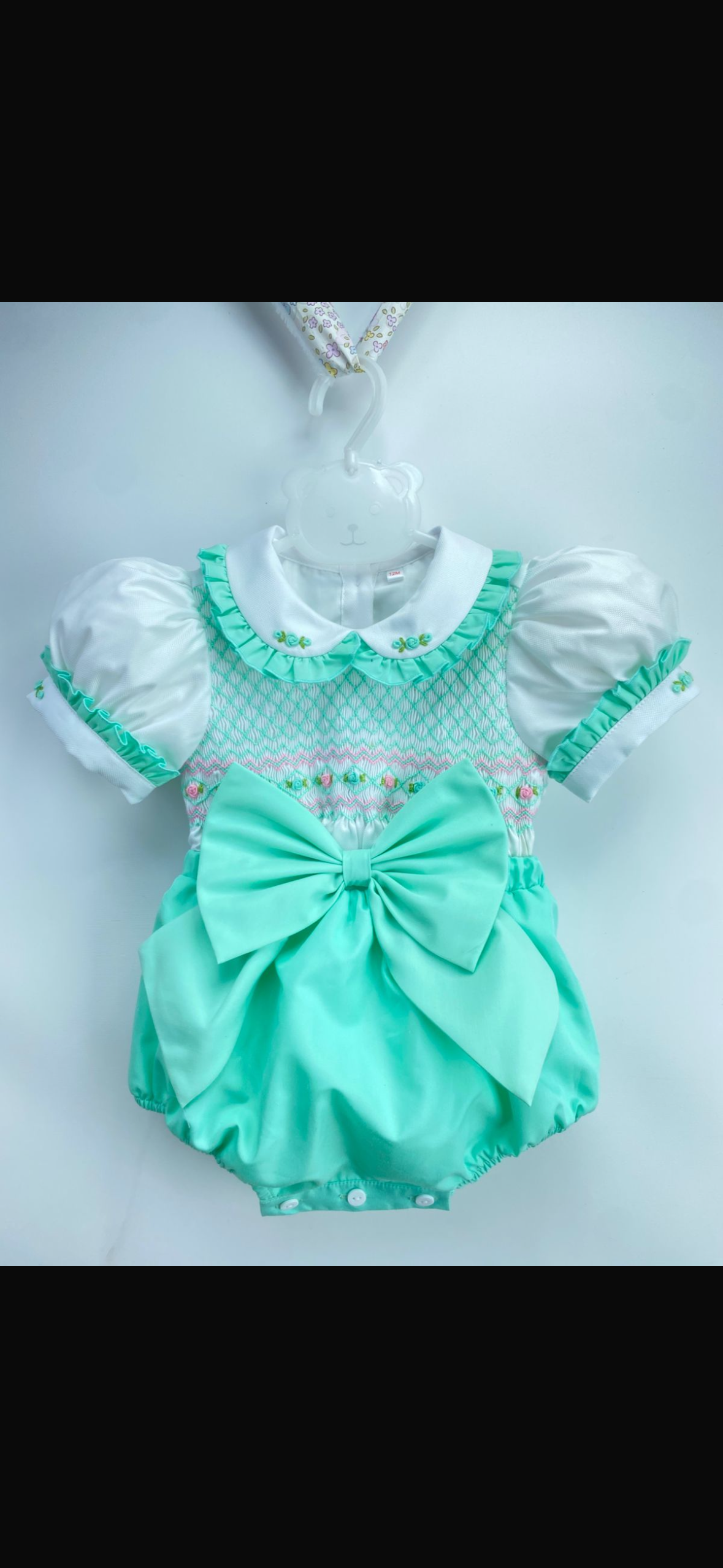 Girls mint romper