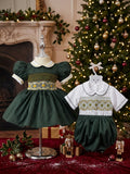 Emerald smock dress