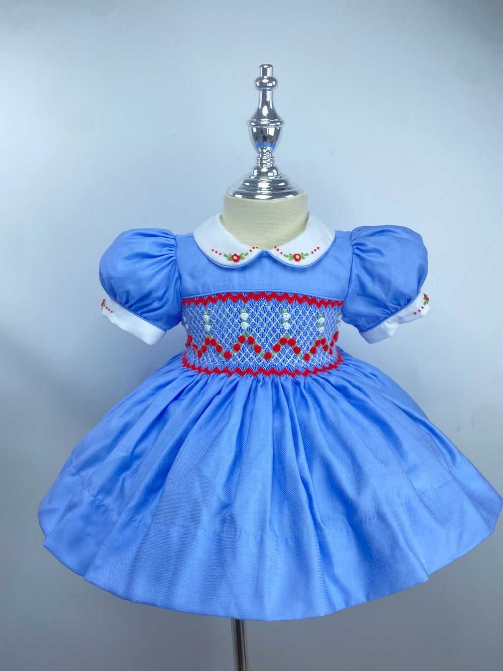 Blue girls smock dress