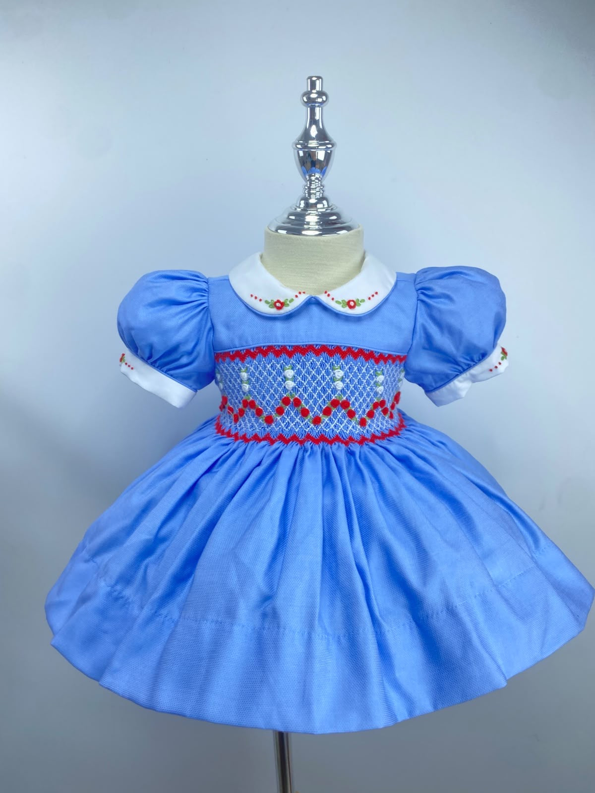 Blue girls smock dress