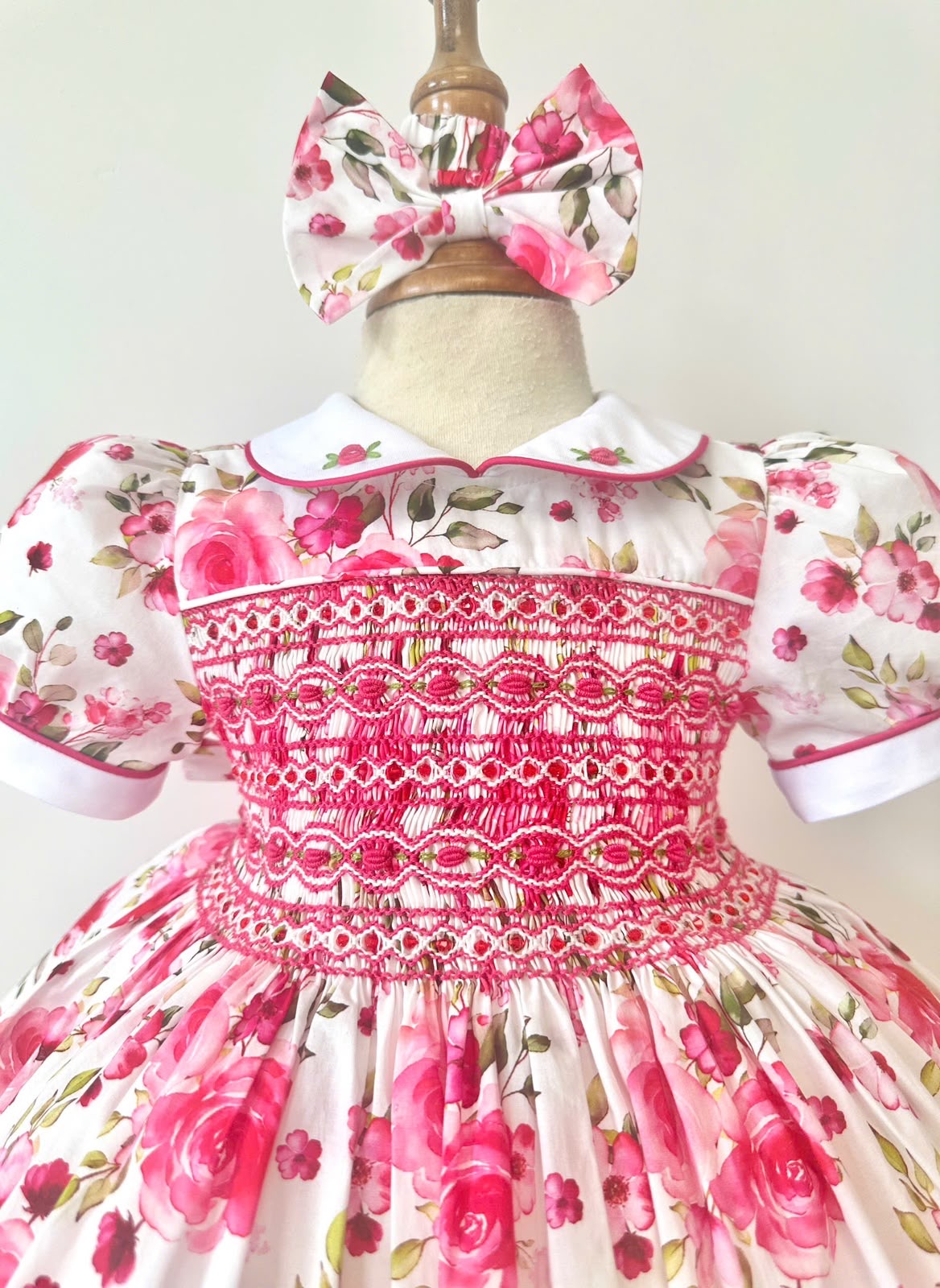 Pink floral dress