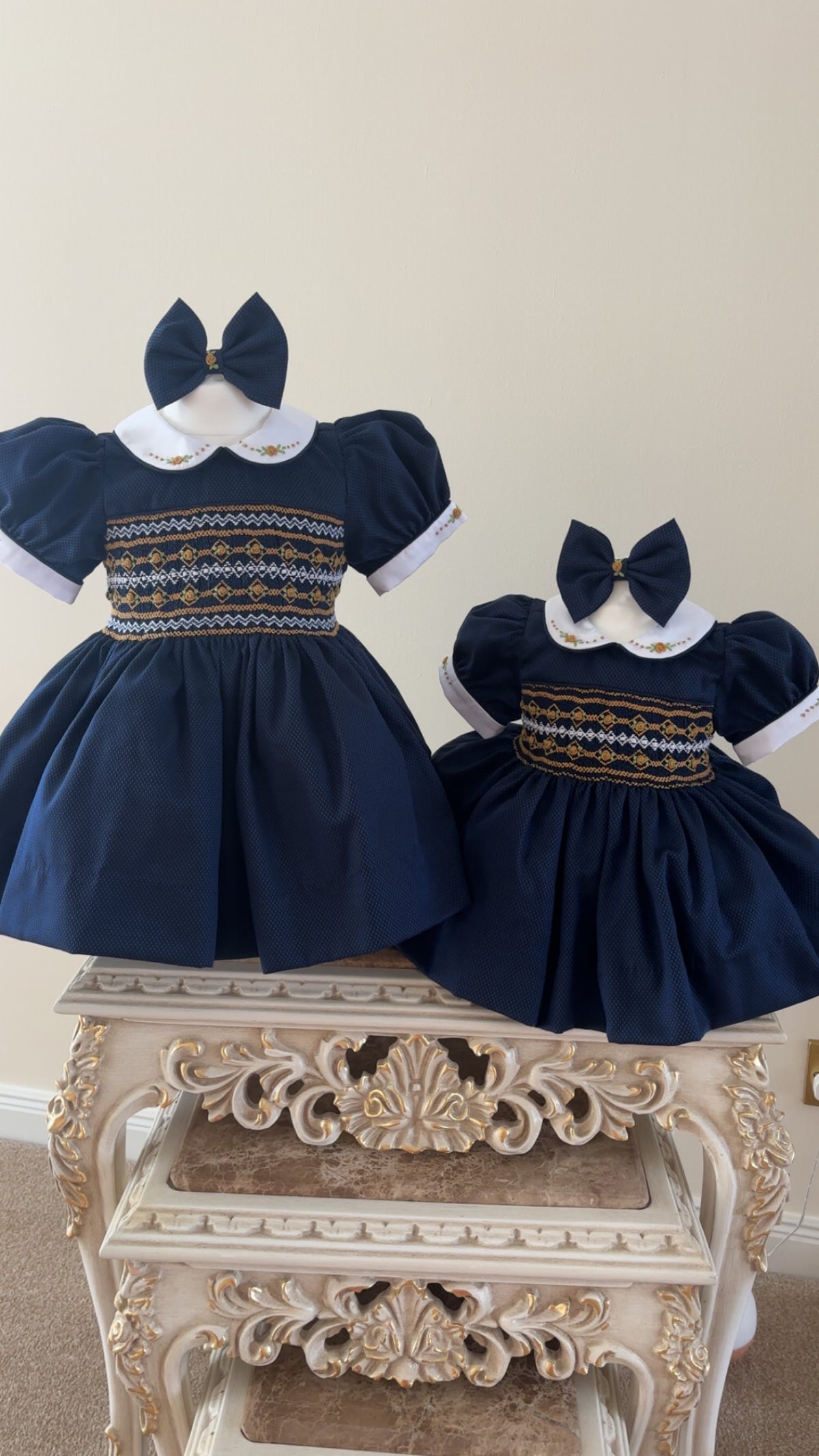 Navy smock dress
