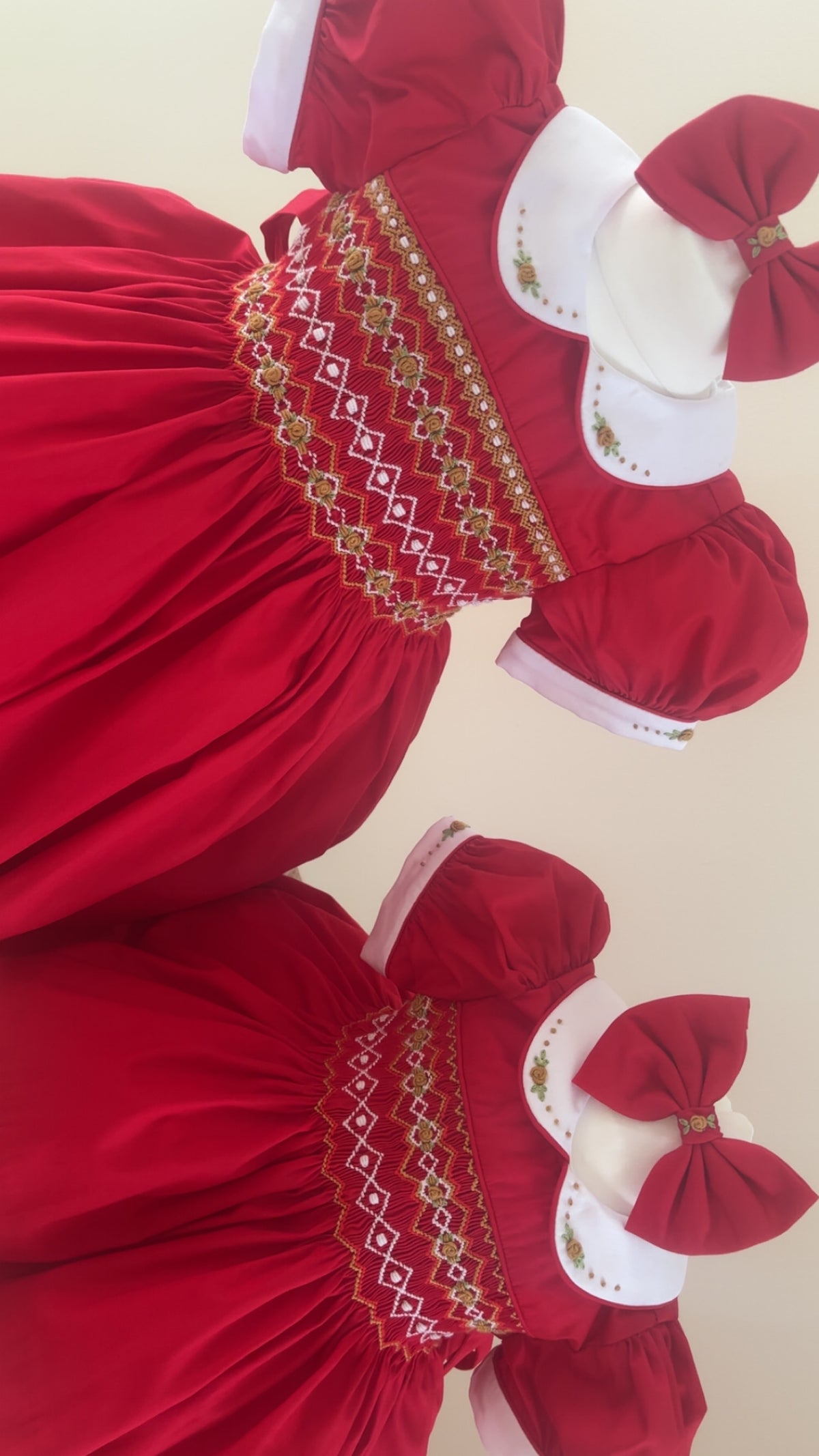 Red smock dress