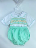 Boys mint smock