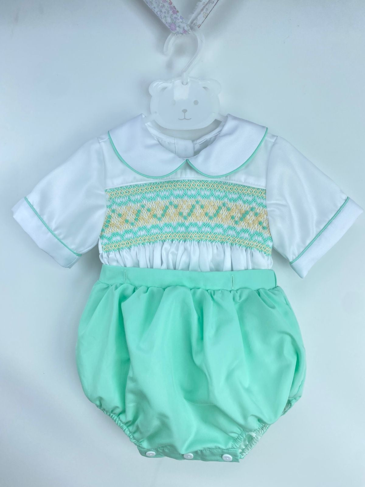 Boys mint smock
