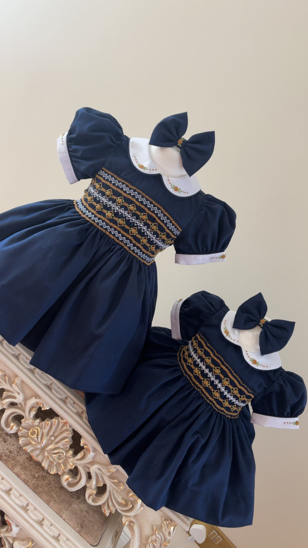 Navy smock dress