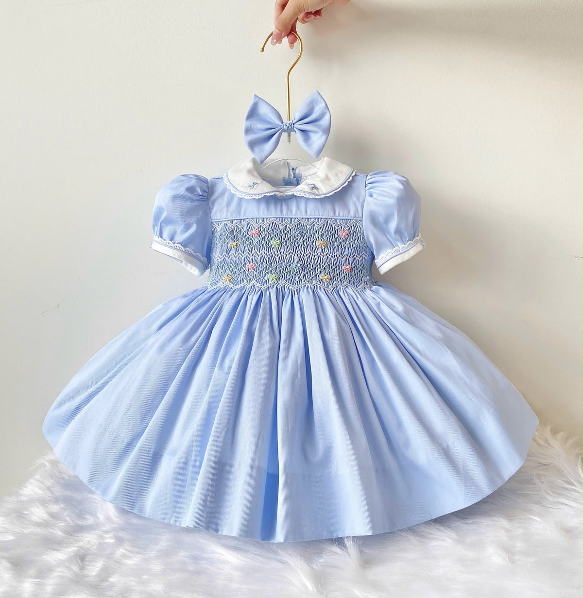 Baby blue smock dress