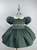 Girls emerald dress