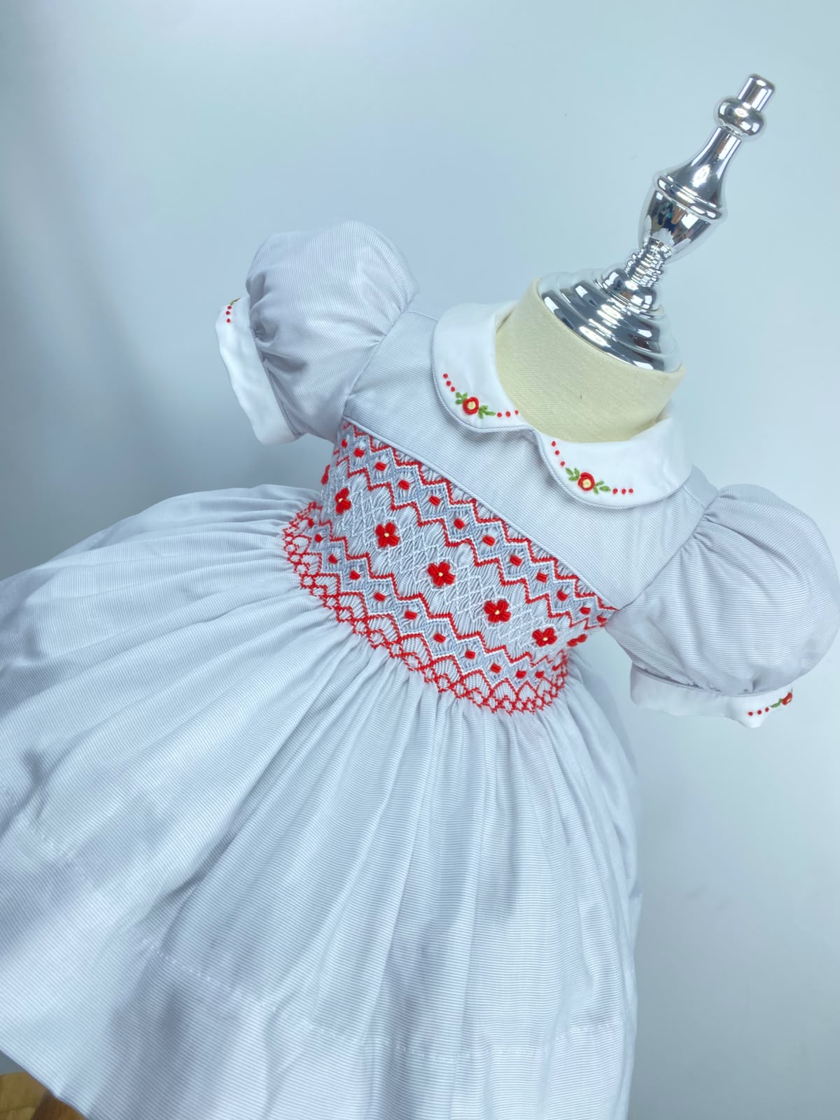 Silver stripe smock
