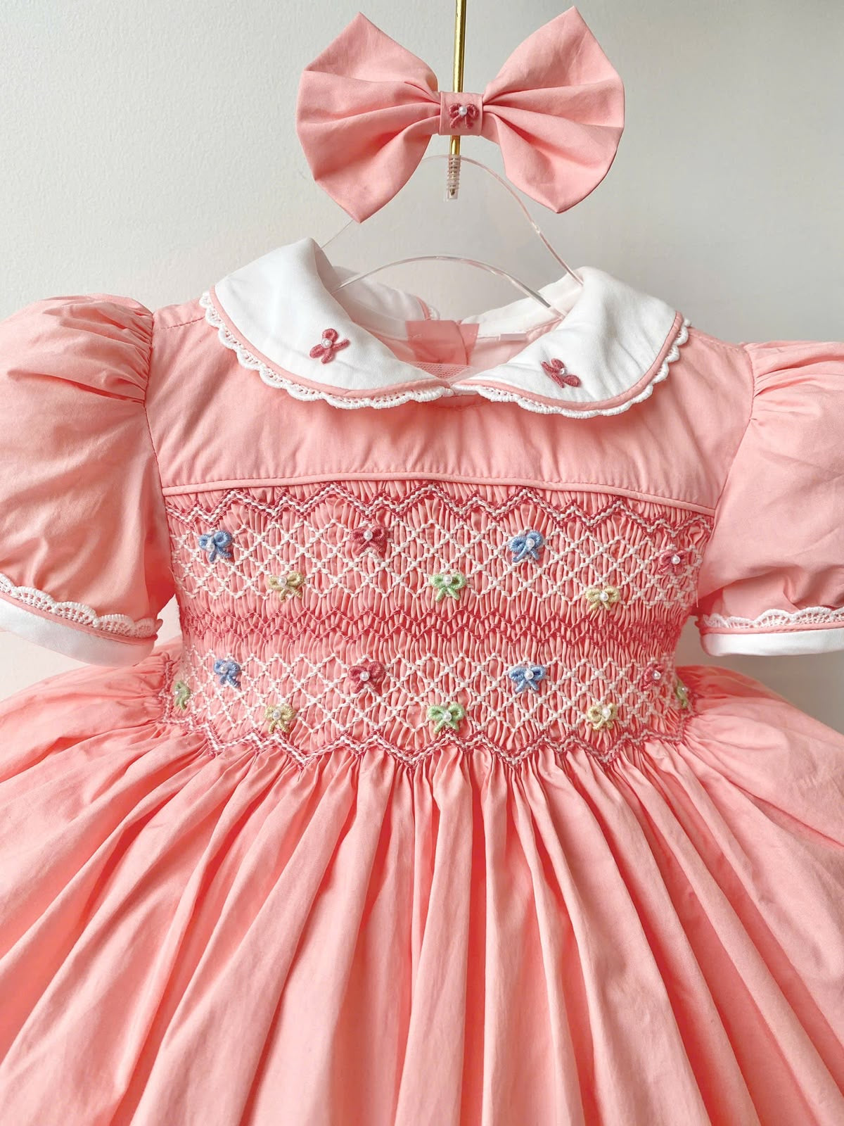 Peach smock dress