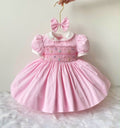 Pink smock dress