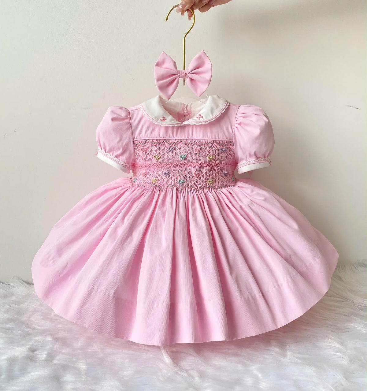 Pink smock dress