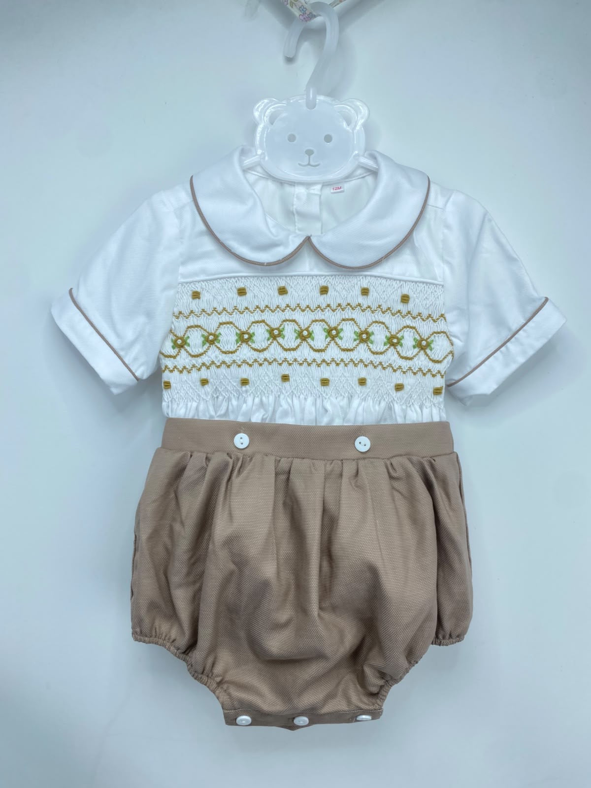 Caramel/tan smock suit