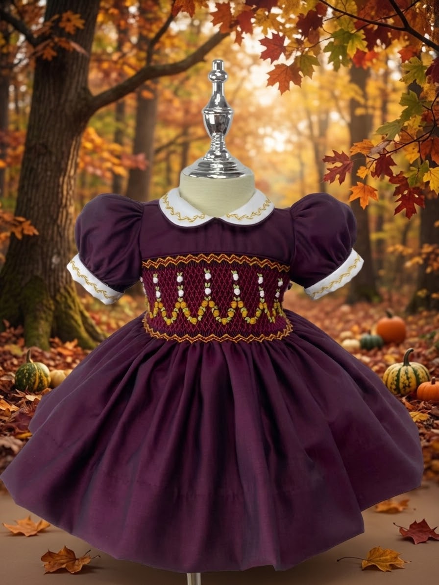 Plum smock dress